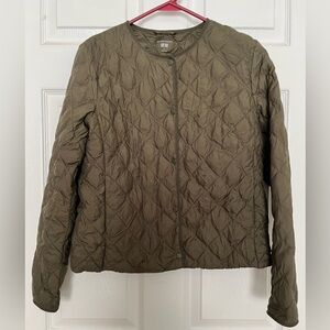 Uniqlo Womens  Green Warm Padded Quilted Jacket Size S